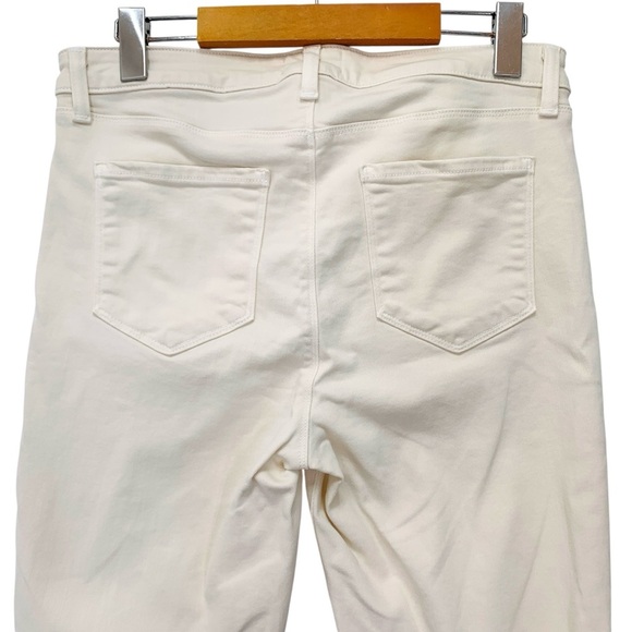 L'Agence Skinny Jeans Womens 30 Cream Off White Midrise Stretch Quiet Luxury - Picture 4 of 7